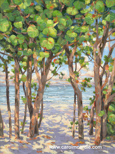 Sea Grapes and Soft Waves 24"x18"